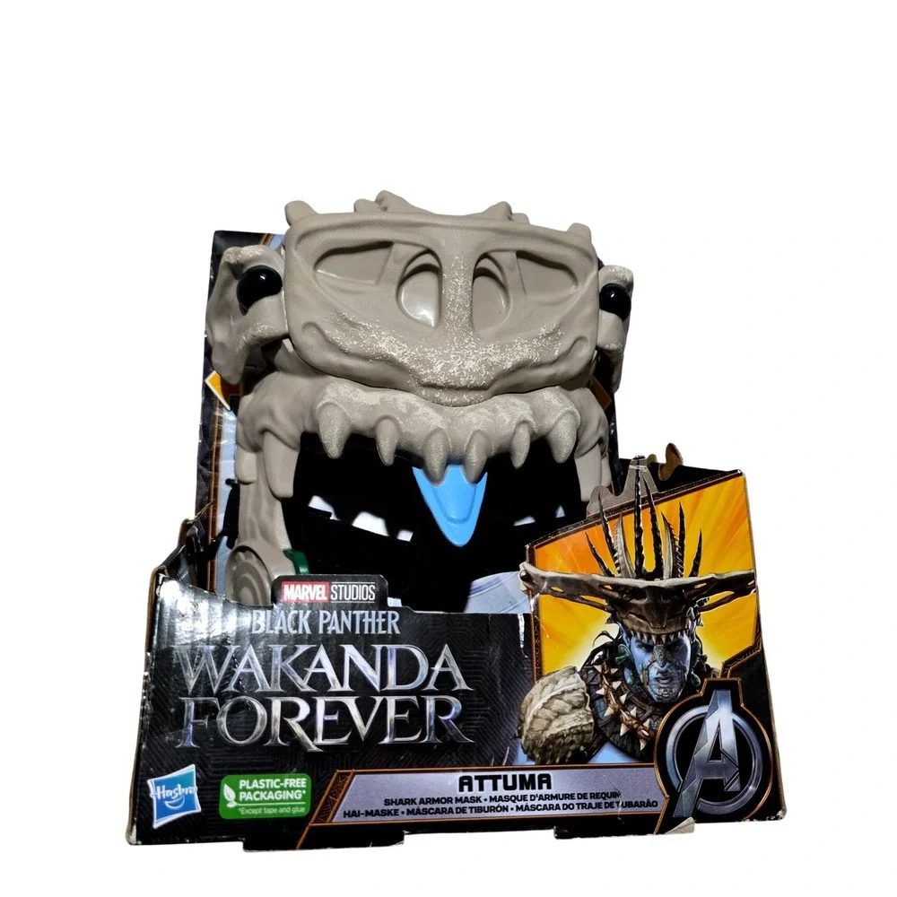 Marvel Studios Black Panther Wakanda Forever Attuma Shark Armor Mask‎ Hasbro 5+